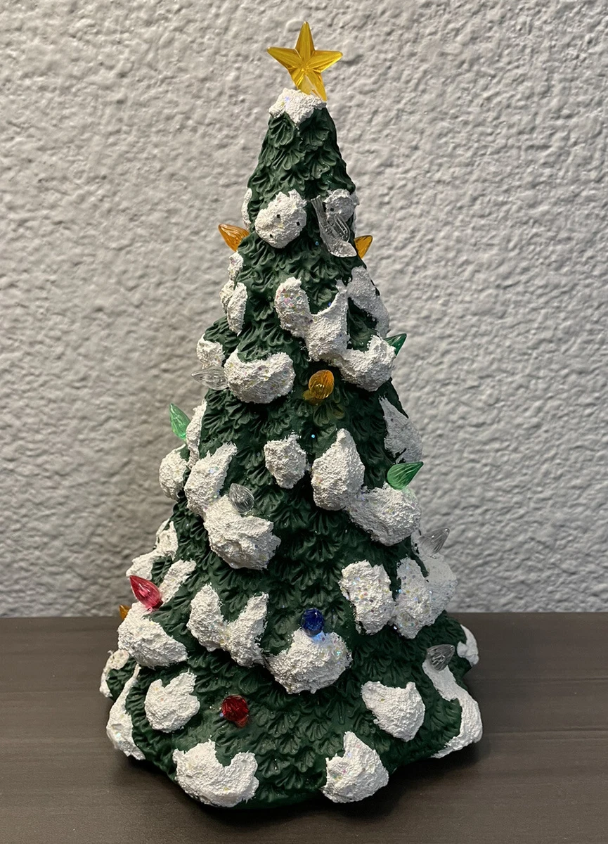 Vintage ceramic christmas tree cheap with bird lights