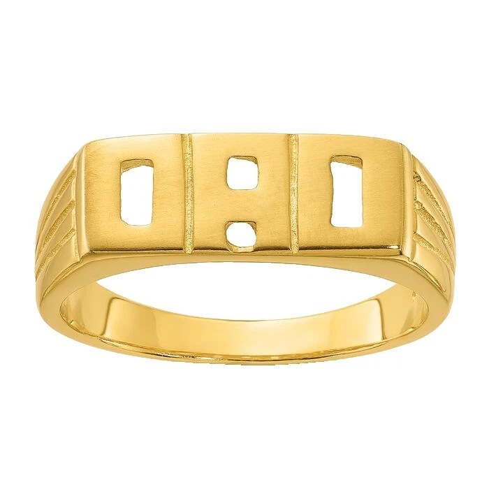 Banda sin anillos de plata de ley Piedra para hombres