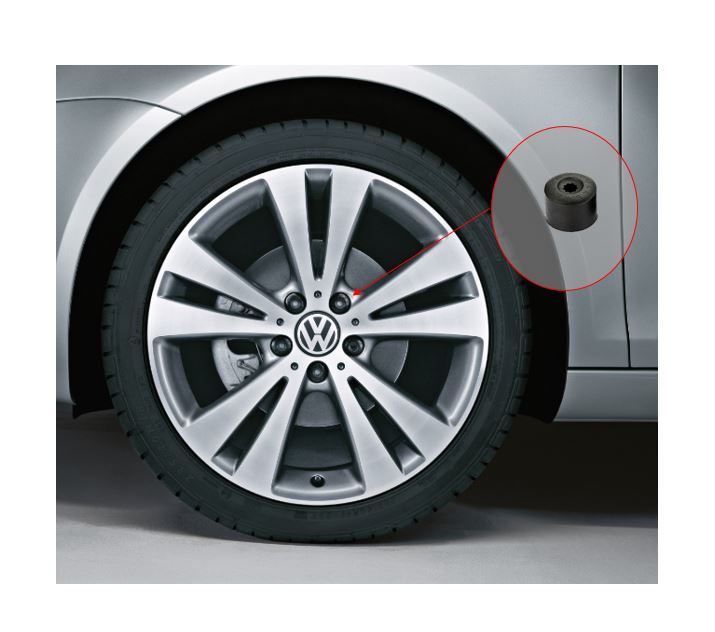 Black Car Wheel Nut Bolt Covers Cap(s) Alloy VW Passat Golf Polo Tiguan