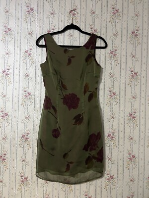 Vintage 90s Mica Green Sheer Rose Floral Dress Size 4 Nineties Grunge Made In US | eBay Vintage 90s Mica Green Sheer Rose Floral Dress Size 4 Nineties Grunge Made In US | eBay