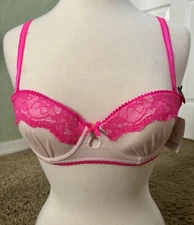 René Rofé Lingerie Women's Underwire Push-Up Bra Convertible Straps Sz 34A New