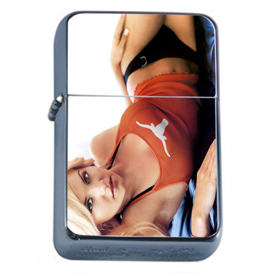 Texas Pin Up Girls D2 Flip Top Oil Lighter Wind Resistant Flame
