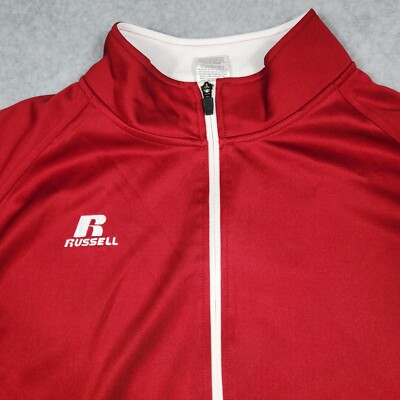 Russell Athletic Track Jacket Full Zip Up Men's XL Red White