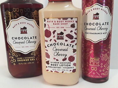 Bath Body Works Chocolate Covered Cherry Lotion Shower Gel