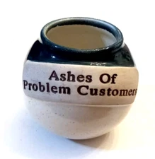 TUMBLEWEED POTTERY Ashes of Problem Customers Office Desk Jar Pencil Pen Holder