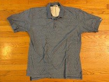 Vintage 90s Reebok Golf Striped Logo Polo Shirt Blue Men  s XL