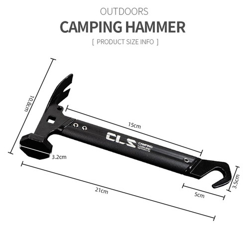Aluminum Camping Hammer Remover Puller Tent Tarp Tent Stake Peg Mallet - Picture 8 of 12