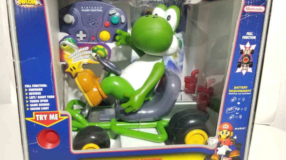 Vintage 2005 NKOK Nintendo Mario Kart Yoshi GameCube Wireless R/C Buggy ☆ New ☆ - Image 2 of 4
