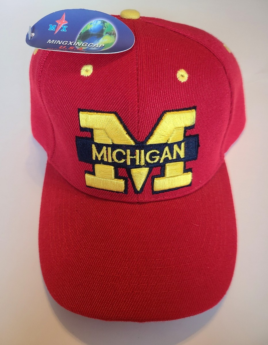 Mingxingcap Red And Maize Michigan Cap Hat | eBay