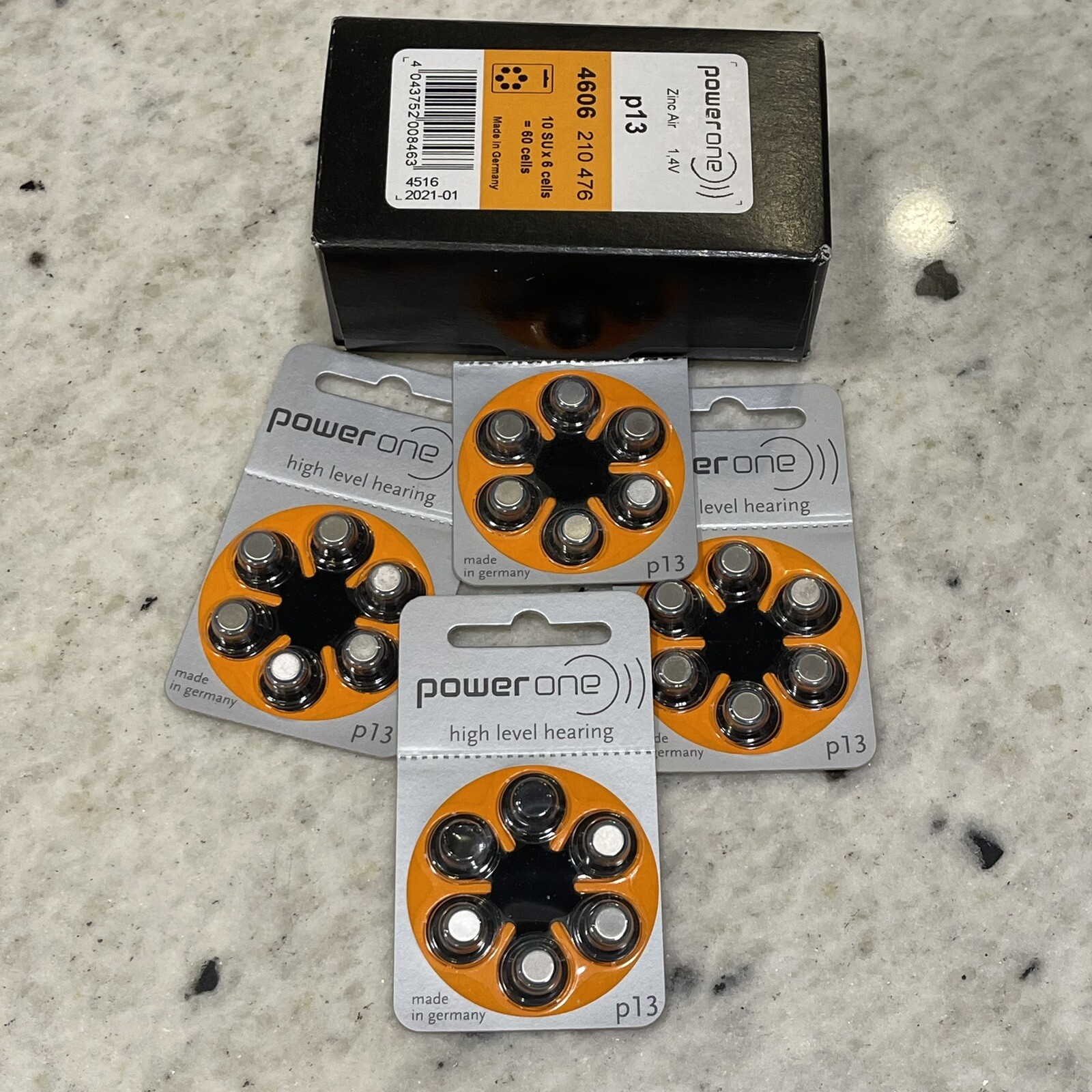 Power One Hearing Aid Batteries Size P13 Expired 82 Batterie