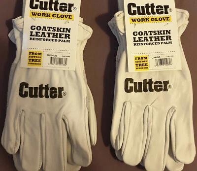 Cutter CW100 Work Gloves, Goatskin Leather, Everyday Outdoor Gloves, Gardening