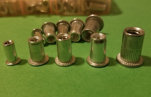 100 QT SAE Rivet Nut Rivnut Aluminum Assort Kit 6-32 8-32 10-24 10-32 1/4-20 - Picture 5 of 6