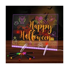 Acrylic Dry Erase Board with Light,LED Note Board with Colors 13.8"... Fast Ship