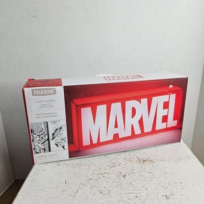 Paladone Marvel Logo Freestanding/Wall Mountable Red/White Light Up Lamp/Sign