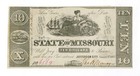 1862 Cr.3A $10 The State of MISSOURI Note - CIVIL WAR Era — photo 1