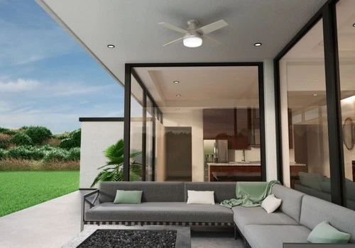 Hunter Fans - Dempsey 44 Inch Low Profile Ceiling Fan with LED Light Kit and - Picture 2 of 4