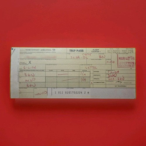 Northwest Airlines NWA Trip Travel Pass Name Digitally Obscured Good Condition
