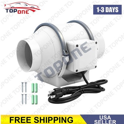 4 inch Duct Fan Inline Ventilation Exhaust Fan 280 CFM Duct Intake Air Fan