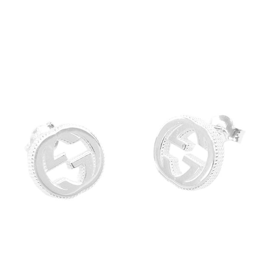 GUCCI Authentic Interlocking G Earrings Sterling … - image 2