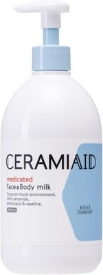 KOSE CeramiAid Face & Body Milk 450mL Large-capacity pump type Japan Body Care