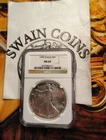 1999  American Silver Eagle NGC MS69 Brown Label E5-165