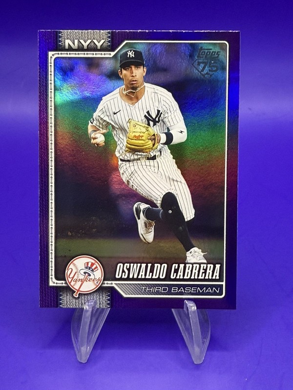 2026 Topps Series 2 - Oswaldo Cabrera #490 Purple Foil /250 - New York Yankees