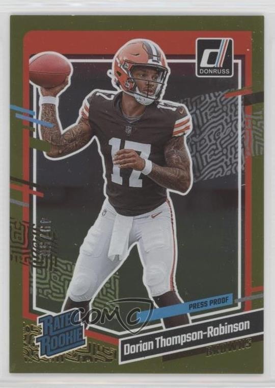 2023 Donruss Rated Rookie Press Proof Gold 49/50 Dorian Thompson-Robinson 1b8
