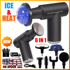 Massage Gun Deep Tissue Percussion Massager Hot Cold Therapy Pain Relief 6Speeds