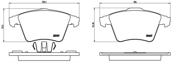 Brembo Bremsbelagsatz, Scheibenbremse P 85 106 FüR VW-image