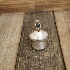 CARRS - Christening / Keepsake Sterling Silver Bear On Mushroom Box, CIRCA 2001