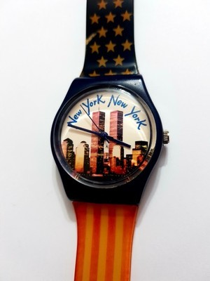 Vintage New York USA Flag Watch | Unisex Uhr | Sammler | OVP | Neue Batterie Rar