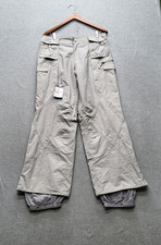 Burton Women Snow Pants M Gray Nylon Polyurethane Logo Embroidery Snowboard Ski