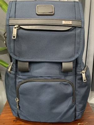 Tumi Alpha Bravo Top Flap Lid Backpack $595 Navy
