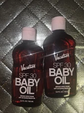 Vacation SPF 30 Baby Oil Sunscreen Full Size 100mL/3.4oz Lot Of 2