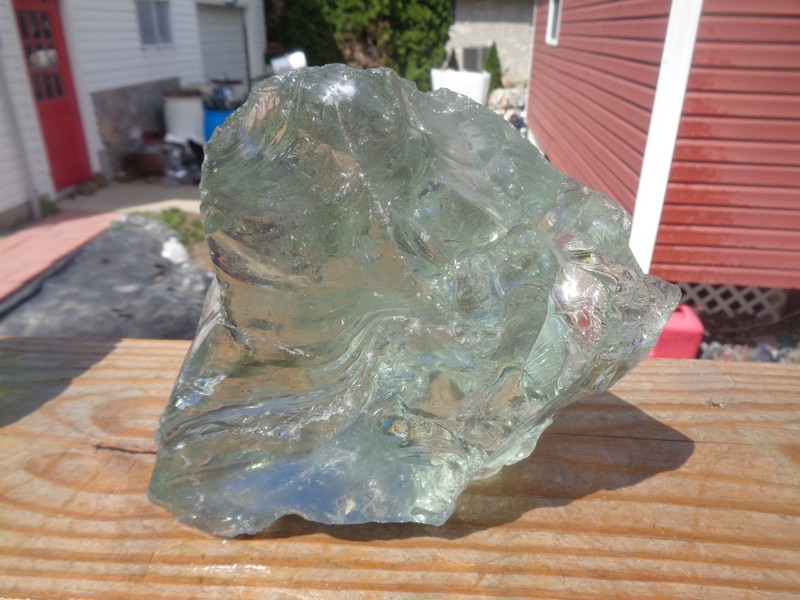 Glass Rock Slag Pretty Clear Light Green 5.12 lbs 25D Landscaping Aquarium