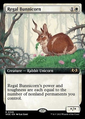 MTG Magic the Gathering Regal Bunnicorn (326/515) Wilds of Eldraine MP