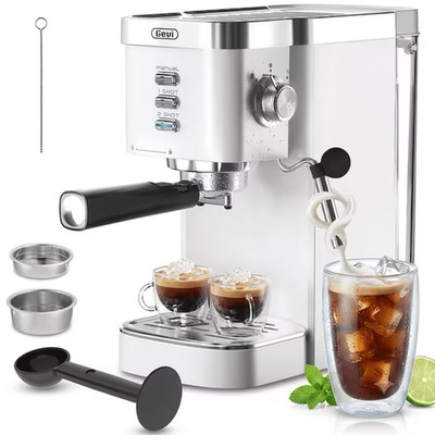 Gevi 20 Bar Espresso Machine with Milk Frother, Compact Espresso and Cappuccino