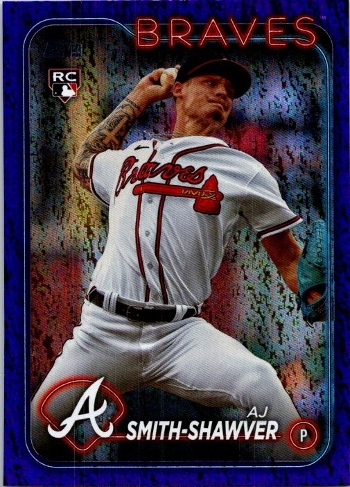 2024 Topps #117 AJ Smith-Shawver Purple Holofoil #/799 5DDDDD
