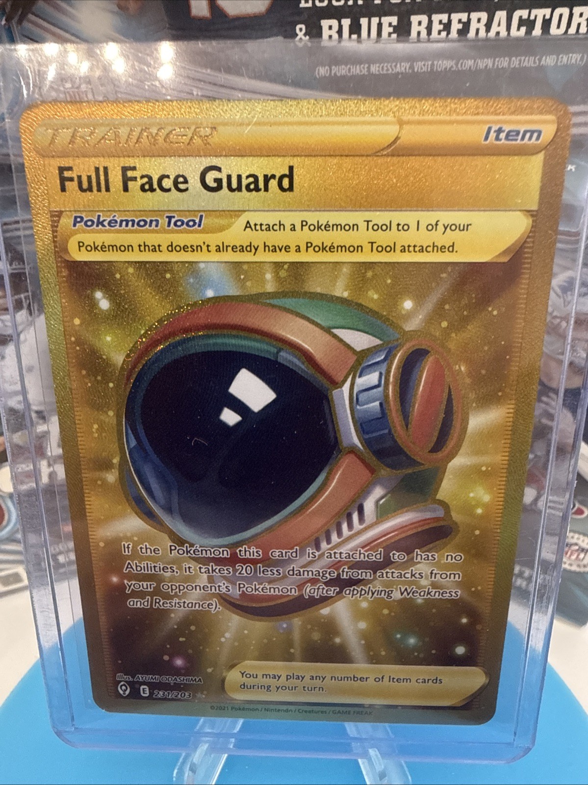 Pokemon Card - Full Face Guard Evolving Skies 231/203 Secret Rare