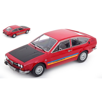 ALFA ROMEO GTV 2000 TURBODELTA 1979 RED/FLATBLACK 1:18 Kk Scale Auto Stradali -D