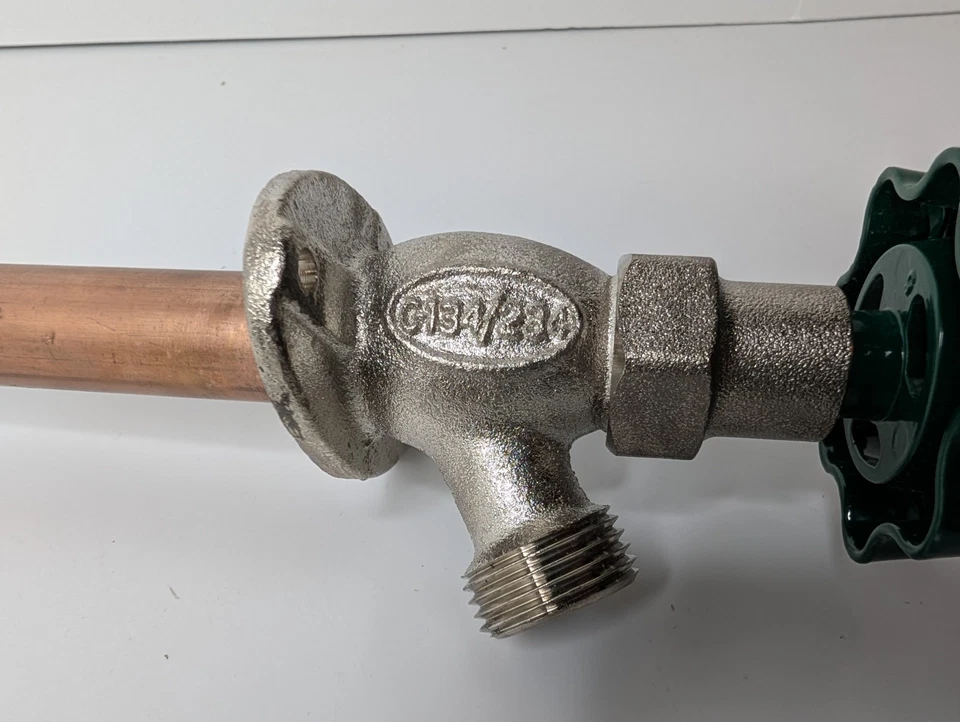 Prier C-134 Series 12", 1/2" MPT x 1/2" SWT Inlet Heavy Duty Wall Hydrant - Image 2 of 4