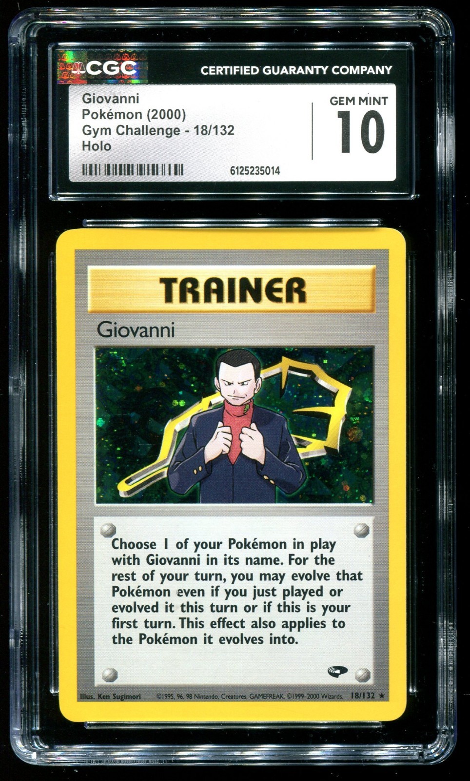 CGC 10 Giovanni Holo Rare Gym Challenge 2000 Pokemon Card #18
