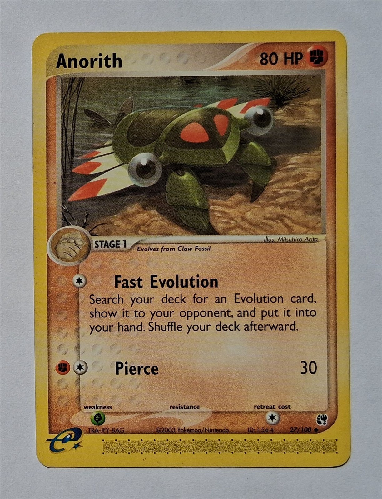 Pokemon - Anorith - Sandstorm 27/100 - Uncommon - LP