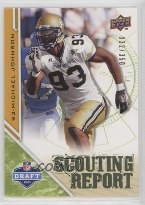 2009 Upper Deck Draft Edition Scouting Report Green 32/350 Michael Johnson b1e
