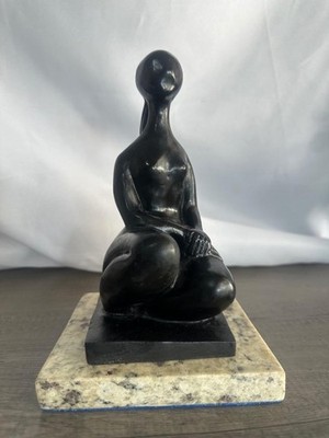 BALTASAR LOBO '' GIRL WITH HANDS TOGETHER ''  BRONZE SCULPTURE SIGNED AND NUMBERED