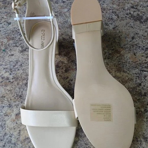 Sz 11 M Women's Tan High Heels NEW Pumps Dress Shoes Beige By Pizz Annu - Picture 6 of 9