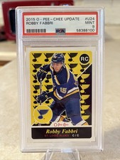 2015-16 O-Pee-Chee Update Robby Fabbri #U24 Rookie Card Saint Louis Blues. rookie card picture