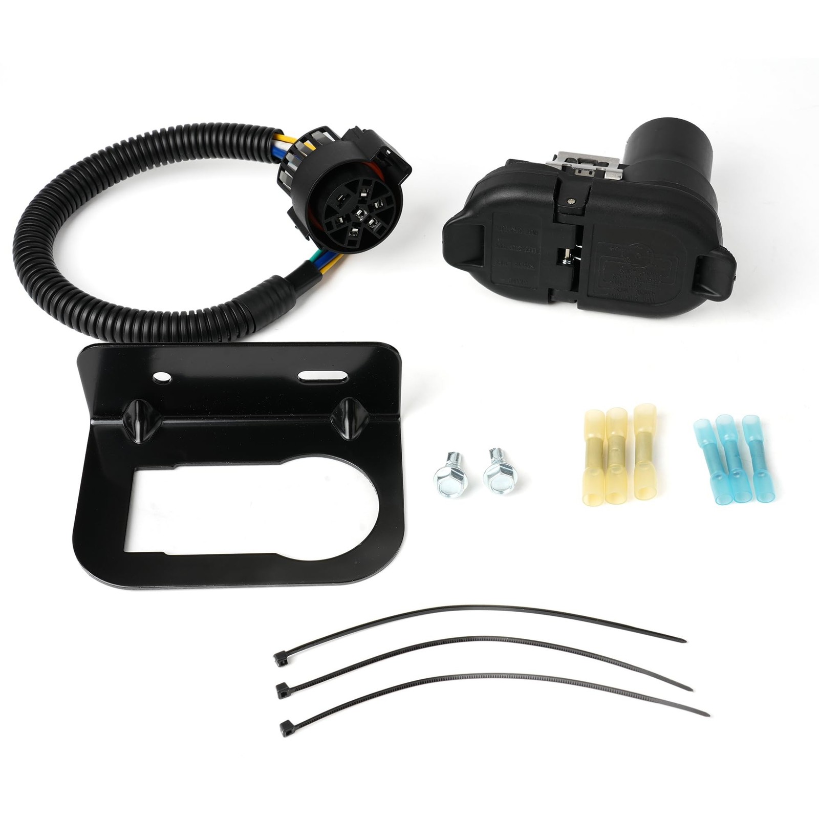 7 Way Trailer Tow Hitch Wiring Plug Receptacle Connector Harness In... Fast Ship