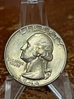 1946 WASHINGTON 90% silver quarter dollar. AU/ BU. # PJ242