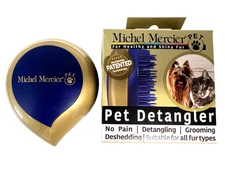 WOW! Michel Mercier Pet Detangler Brush No Pain Grooming & Deshedding FREE SHIP!